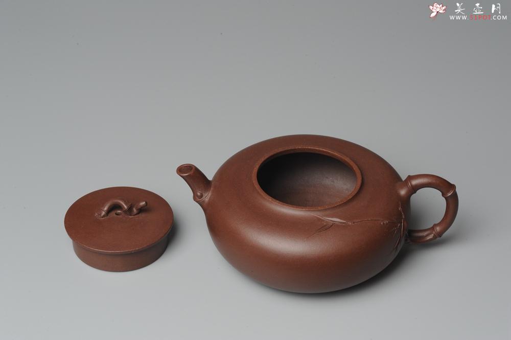 紫砂壶图片：原创全手工紫竹 收藏佳作 - 美壶网