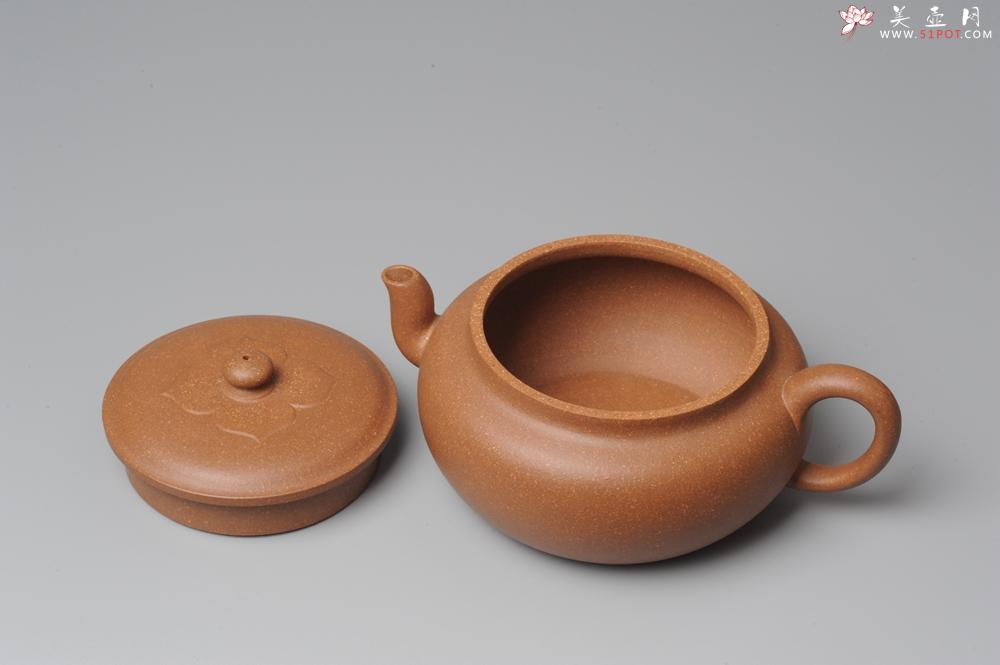 紫砂壶图片：全手工新作柿花 桂花泥 大口实用 - 美壶网