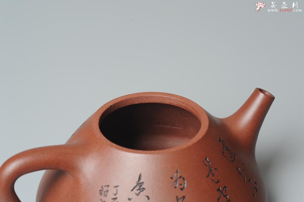 紫砂壶图片：袁冠定文气装饰 全手工子冶石瓢 - 美壶网