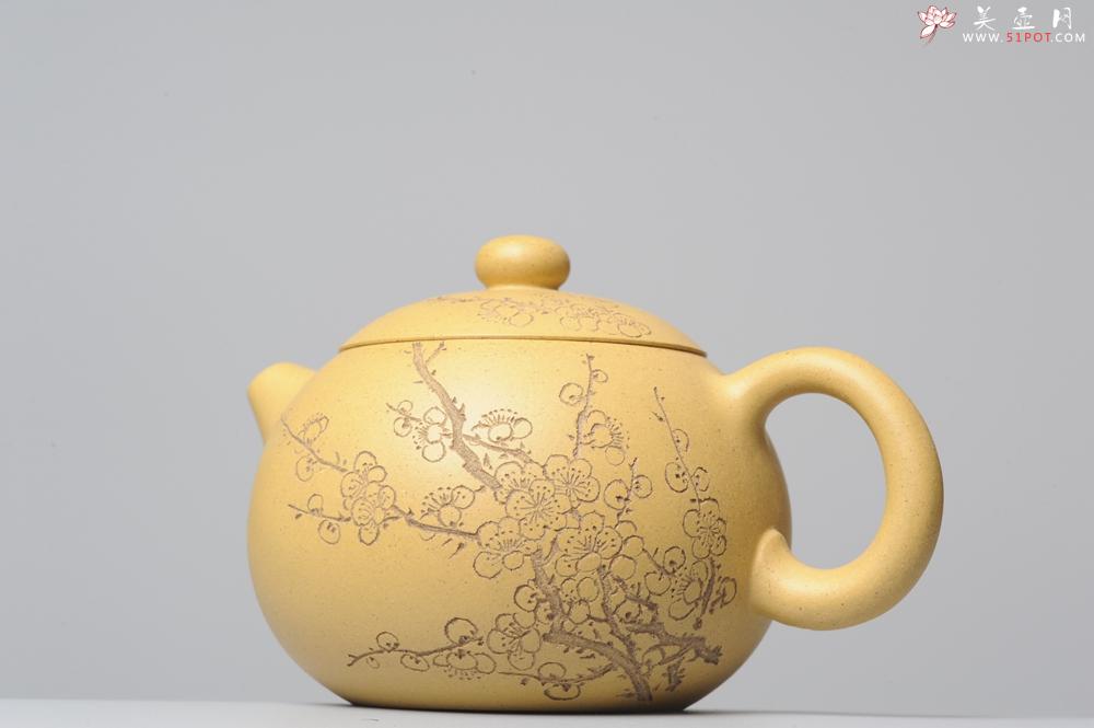 紫砂壶图片：助工袁德波精心装饰梅花 双助工联袂西施壶 - 美壶网