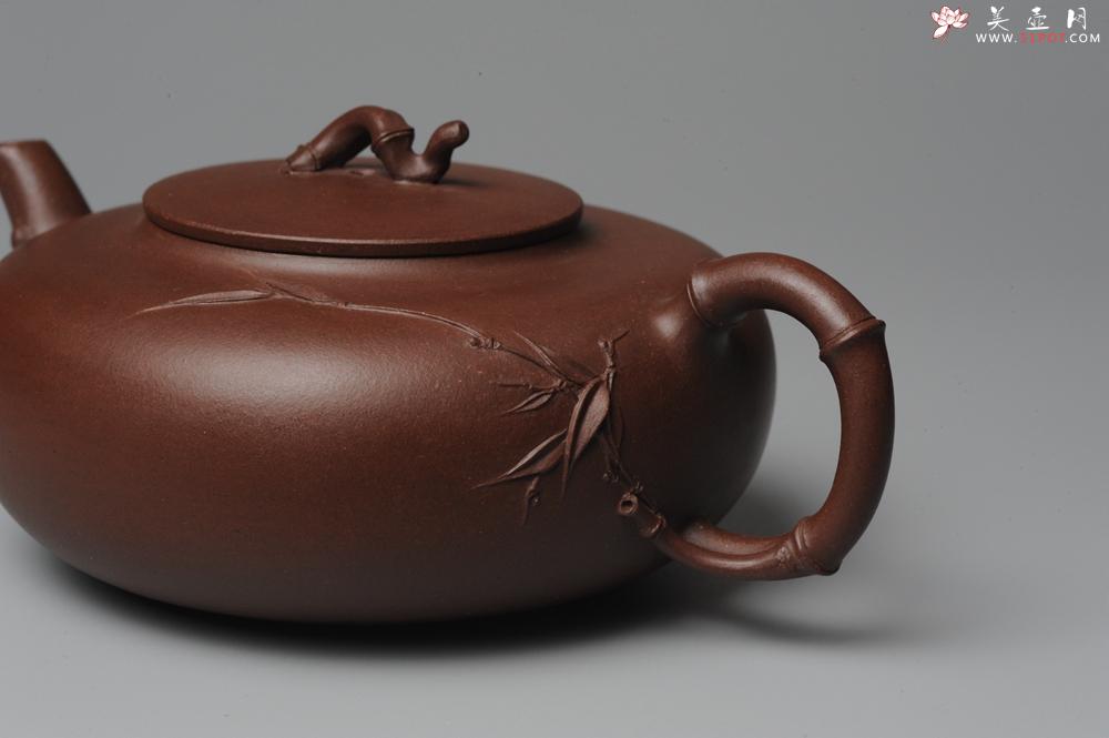 紫砂壶图片：原创全手工紫竹 收藏佳作 - 美壶网