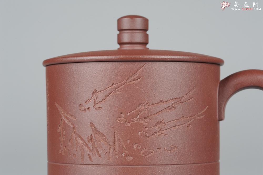 紫砂壶图片：美杯特惠精品紫砂盖杯 篆刻家张志伟教授装饰  - 美壶网