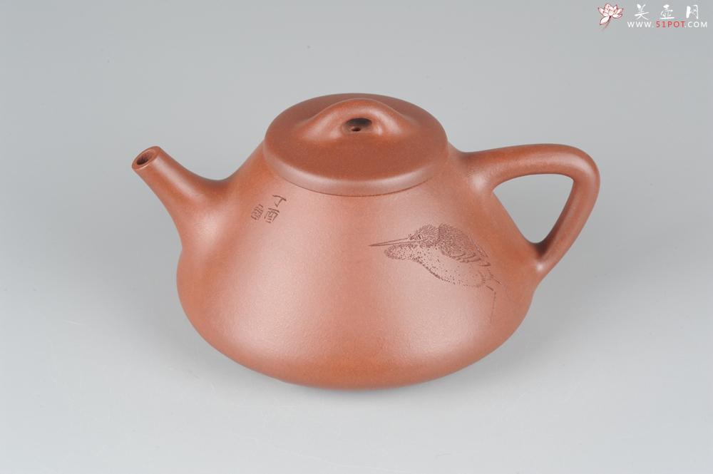 紫砂壶图片：骨肉匀挺 毛国强徒弟陆轶舟文气装饰 全手工子冶石瓢 - 美壶网
