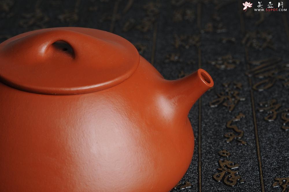 紫砂壶图片：百分百全手工优质朱泥石瓢壶 - 美壶网
