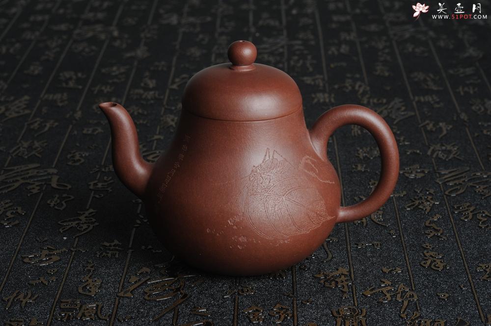 紫砂壶图片:优质紫泥 全手工 思亭 - 美壶网