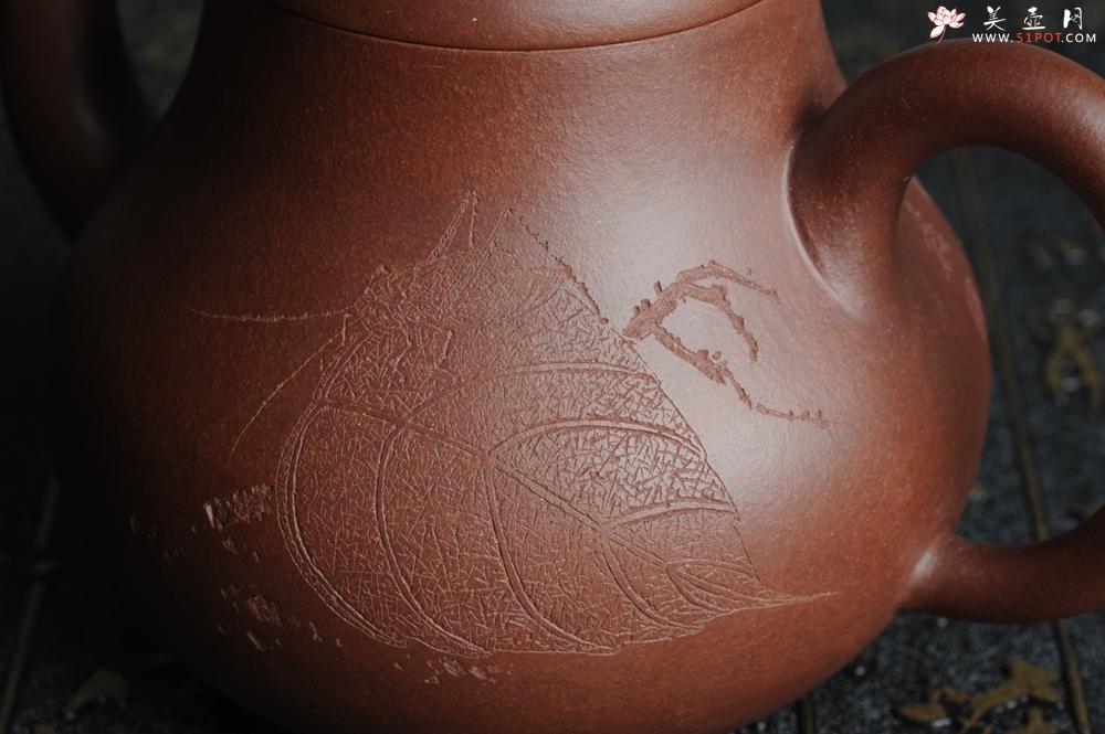 紫砂壶图片:优质紫泥 全手工 思亭 - 美壶网