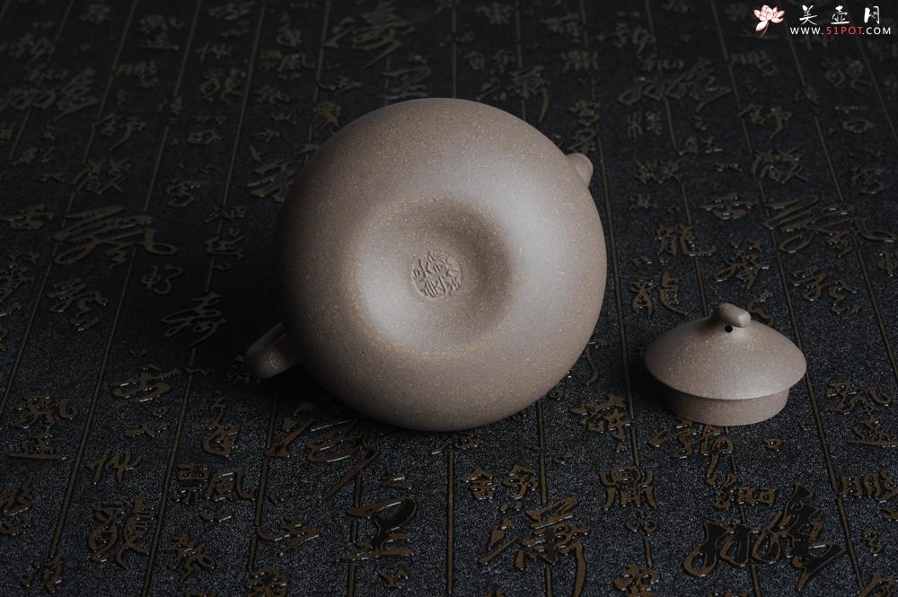 紫砂壶图片：美壶特惠 优质青灰段泥葫芦福禄壶 - 美壶网