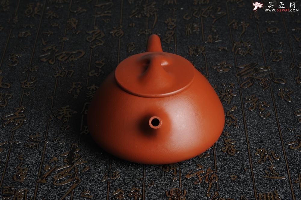紫砂壶图片：百分百全手工优质朱泥石瓢壶 - 美壶网