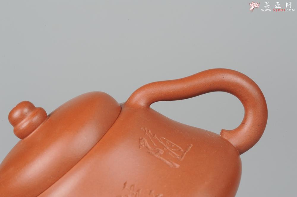 紫砂壶图片：小红泥也是朱泥全手工葫芦 司磊精心装饰 - 美壶网