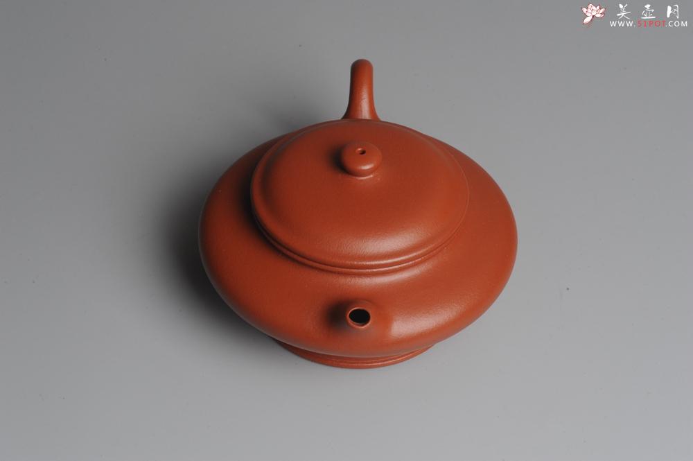 紫砂壶图片：美壶特惠 小红泥虚扁 - 美壶网
