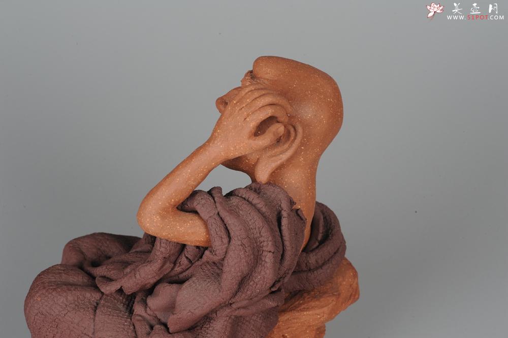 紫砂壶图片：年底特惠 不可多得的用心之作 写意全手工修耳罗汉 精品雕塑 - 美壶网