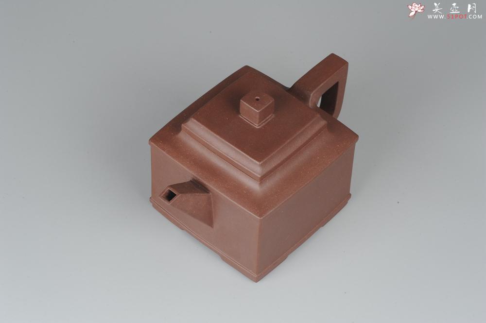 紫砂壶图片：全手工双线四方 端庄大气 - 美壶网