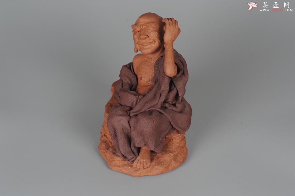 紫砂壶图片：年底特惠 不可多得的用心之作 写意全手工修耳罗汉 精品雕塑 - 美壶网