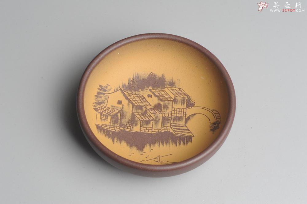 紫砂壶图片：美杯特惠 精品山水杯款式二 紫泥粉段泥 各不同^_^好玩 直径8.7cm - 美壶网