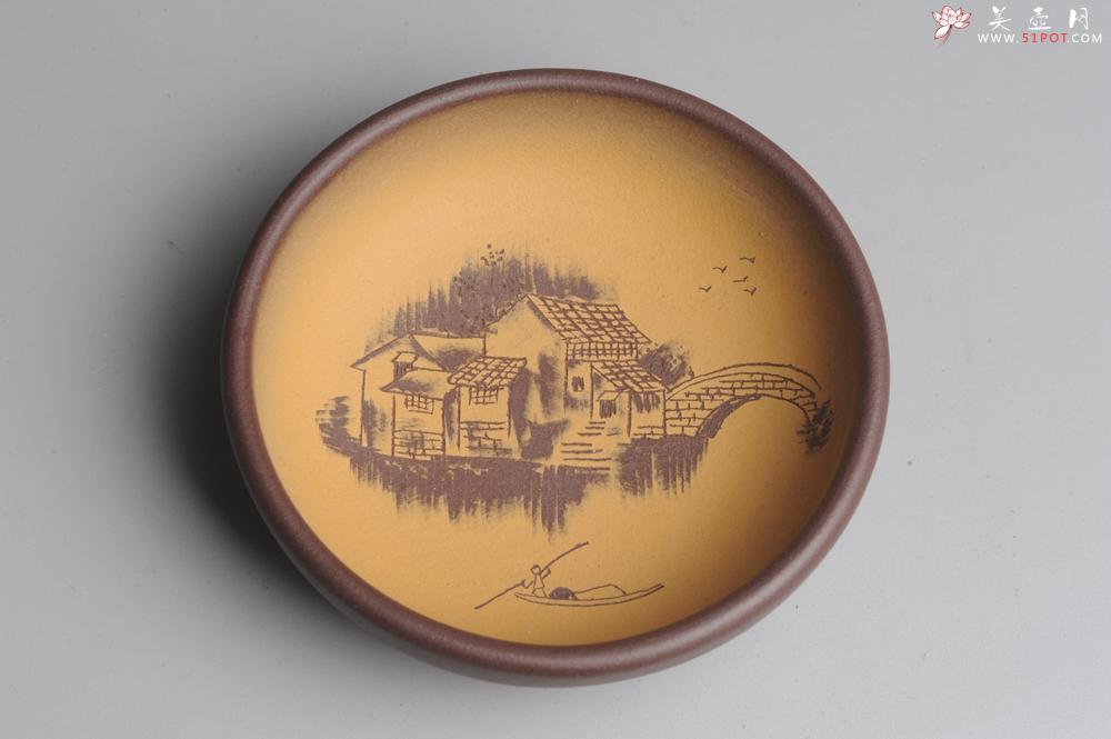 紫砂壶图片：美杯特惠 精品山水杯款式二 紫泥粉段泥 各不同^_^好玩 直径8.7cm - 美壶网