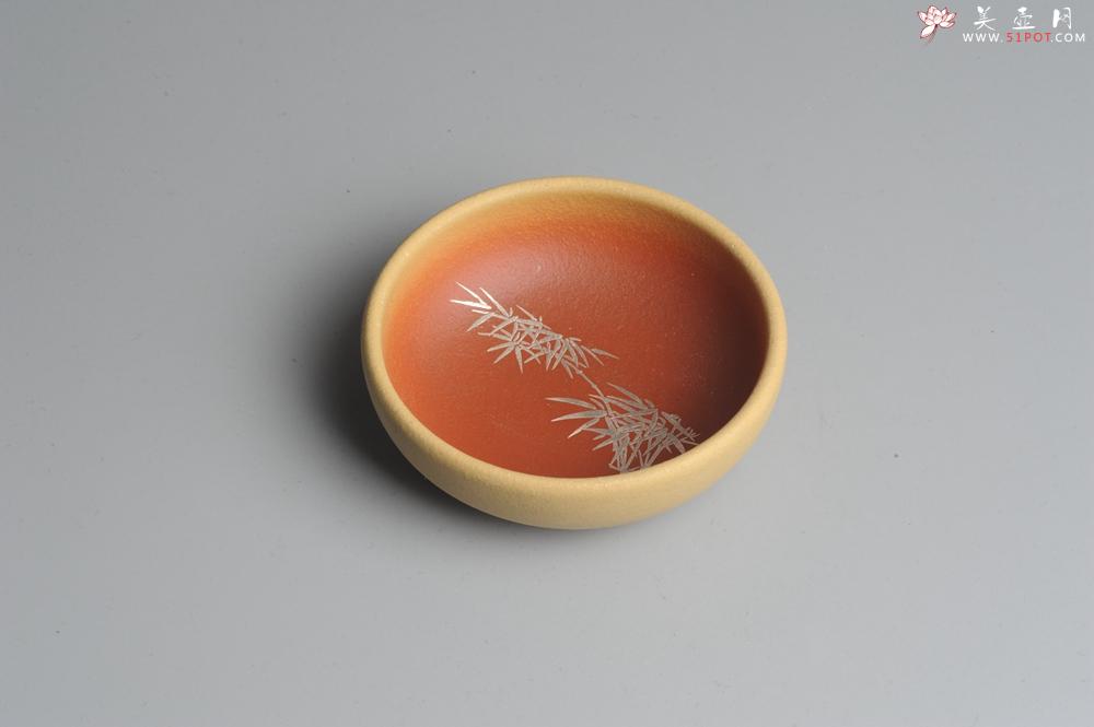 紫砂壶图片:美杯特惠 描银文气梅兰竹菊一套(4只) - 美壶网