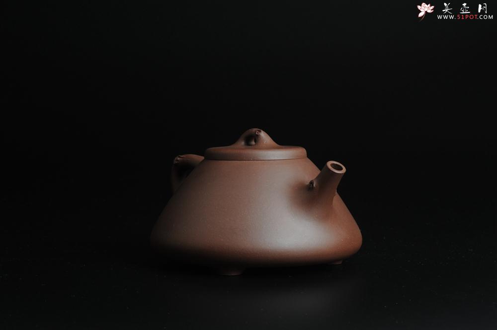 紫砂壶图片：难得老拼紫 全手春华秋实-子冶石瓢 逼真生动 - 美壶网