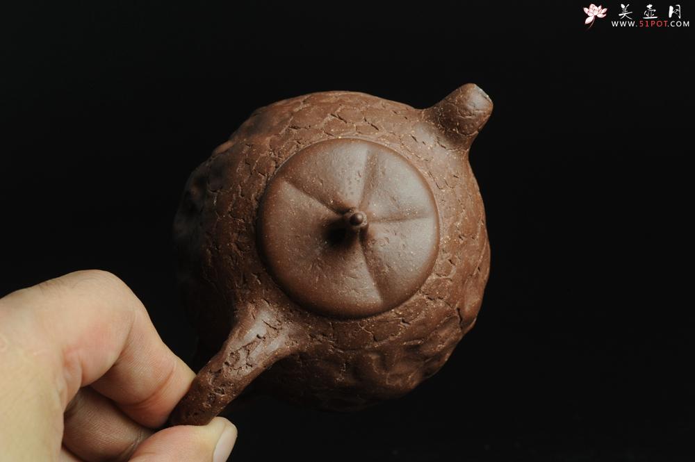 紫砂壶图片：全手工一手壶 瓜蒂龚春壶 小巧可爱 - 美壶网