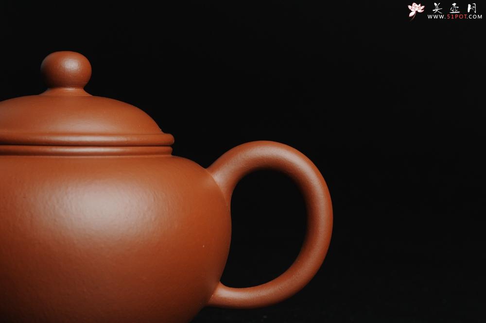 紫砂壶图片：小煤窑朱泥 全手工水平壶 端庄文气 - 美壶网