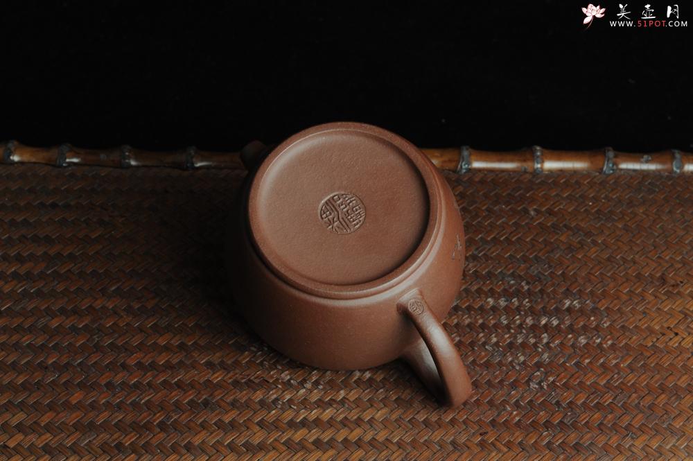 紫砂壶图片:美壶特惠 优质紫泥汉瓦 摹曼生铭文 文气十足 - 美壶网