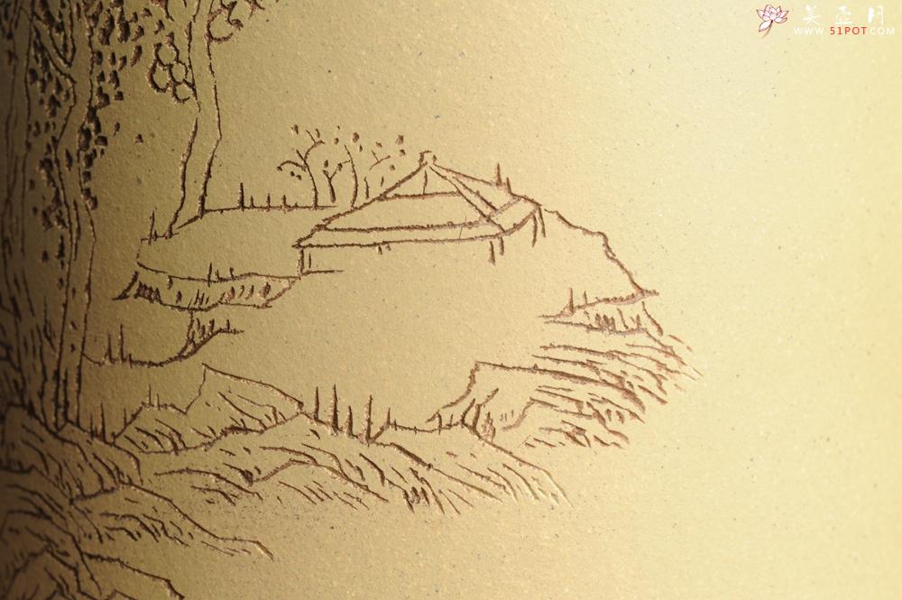 紫砂壶图片：美筒特惠 精品山水高帽笔筒三式 山高月小 水落石出 老师不打草稿直接空刻 一气呵成 - 美壶网