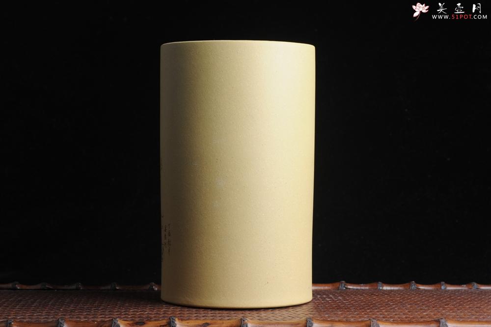 紫砂壶图片：美筒特惠 精品山水高帽笔筒一式 老师不打草稿直接空刻 一气呵成  - 美壶网