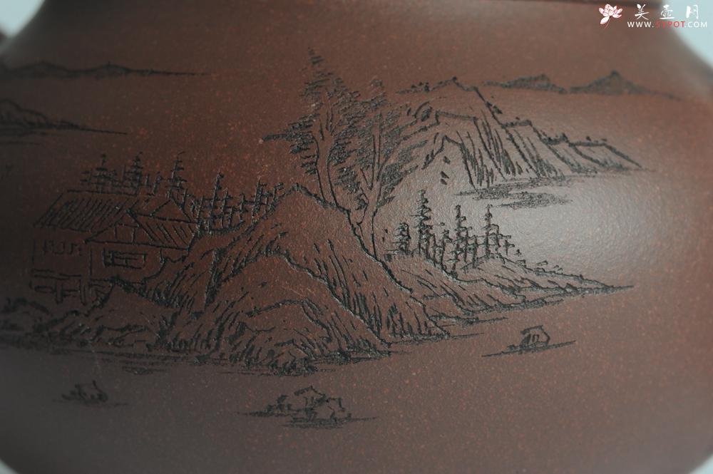 紫砂壶图片：美壶特惠 做工精致山水道洪圆珠 饱满漂亮 出水暴爽  - 美壶网