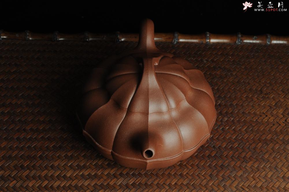 紫砂壶图片：全手工精品合菱 筋囊力作 难度大 - 美壶网