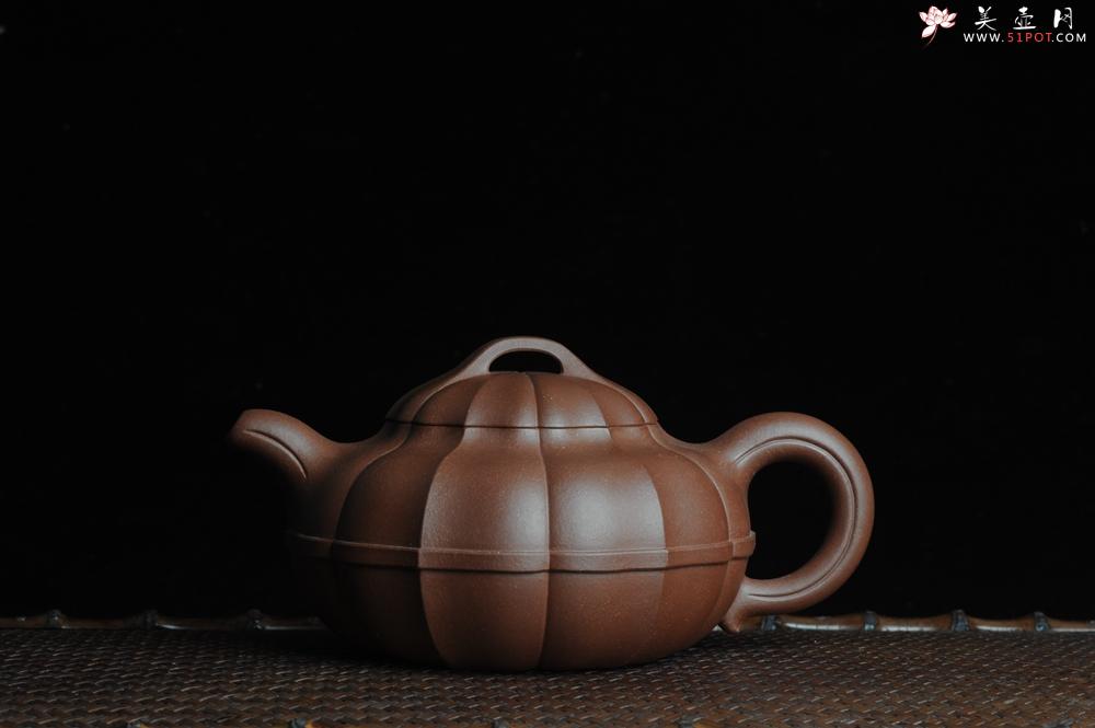 紫砂壶图片：全手工精品合菱 筋囊力作 难度大 - 美壶网