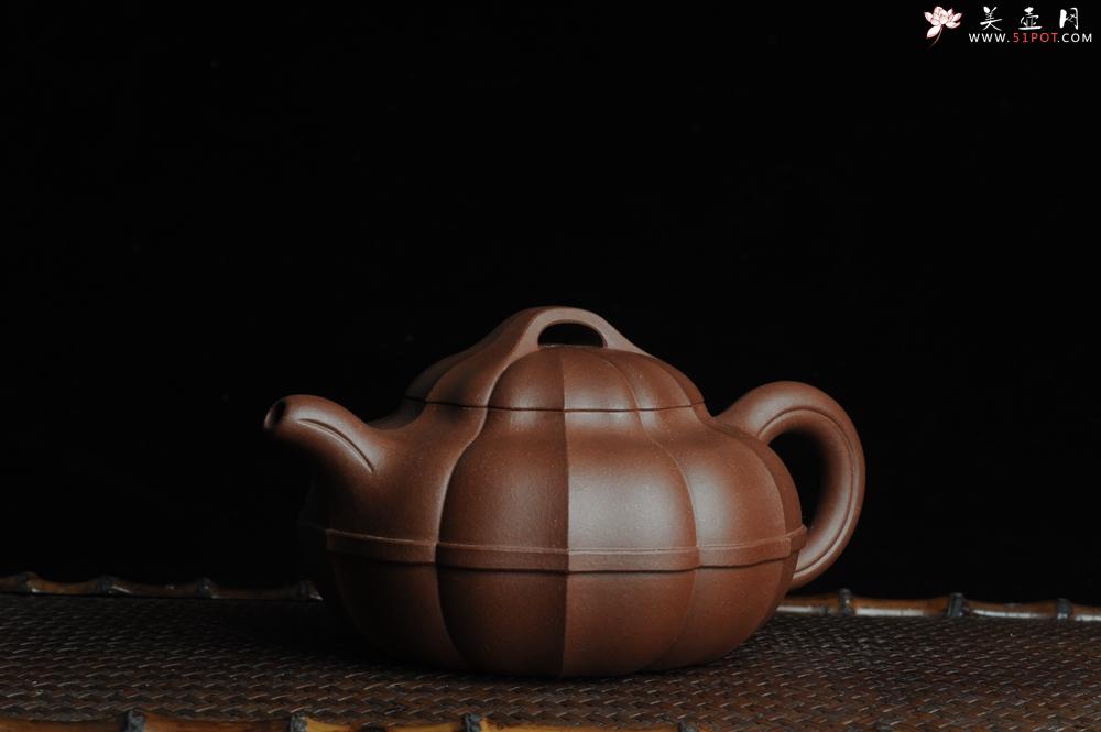 紫砂壶图片：全手工精品合菱 筋囊力作 难度大 - 美壶网