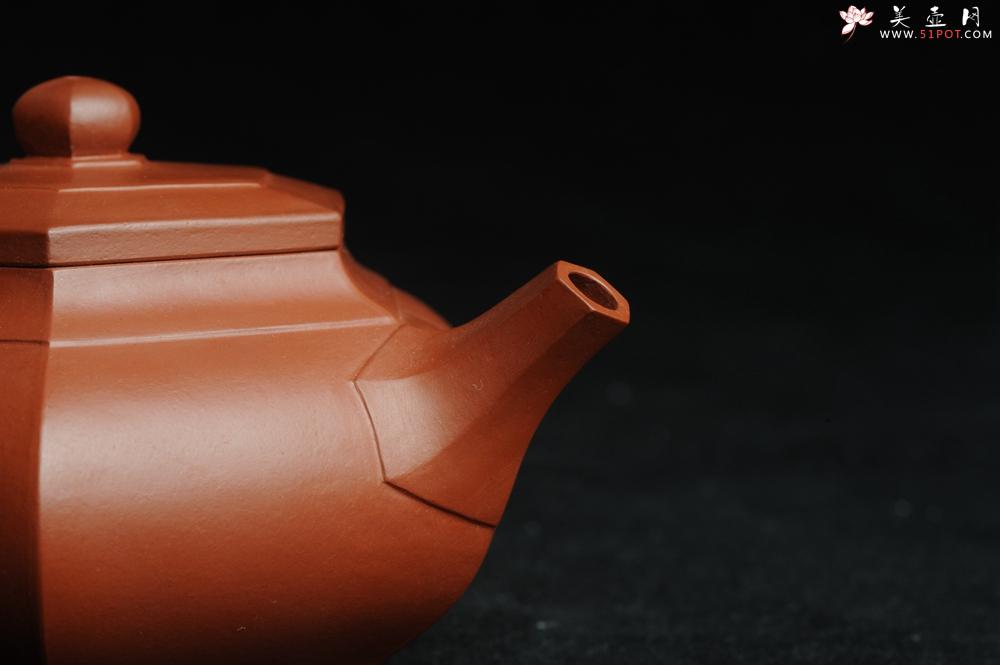 紫砂壶图片：用心之作 优质朱泥全手工大彬六方 工料超好 - 美壶网