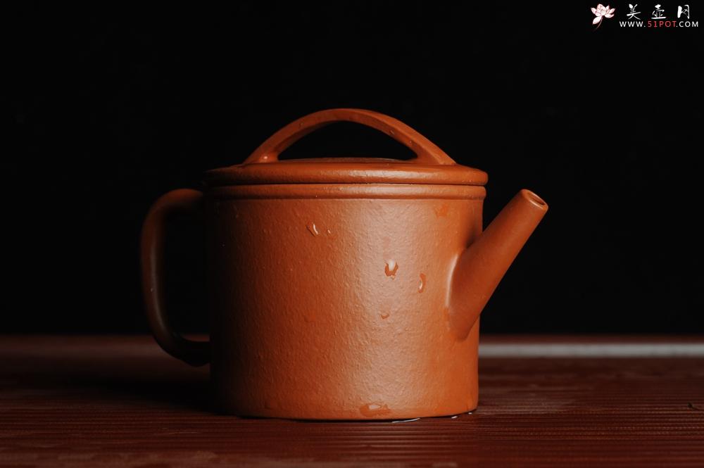 紫砂壶图片：优质赵庄朱泥 精品全手工汉瓦 端庄秀雅 大口实用 出水暴爽 - 美壶网