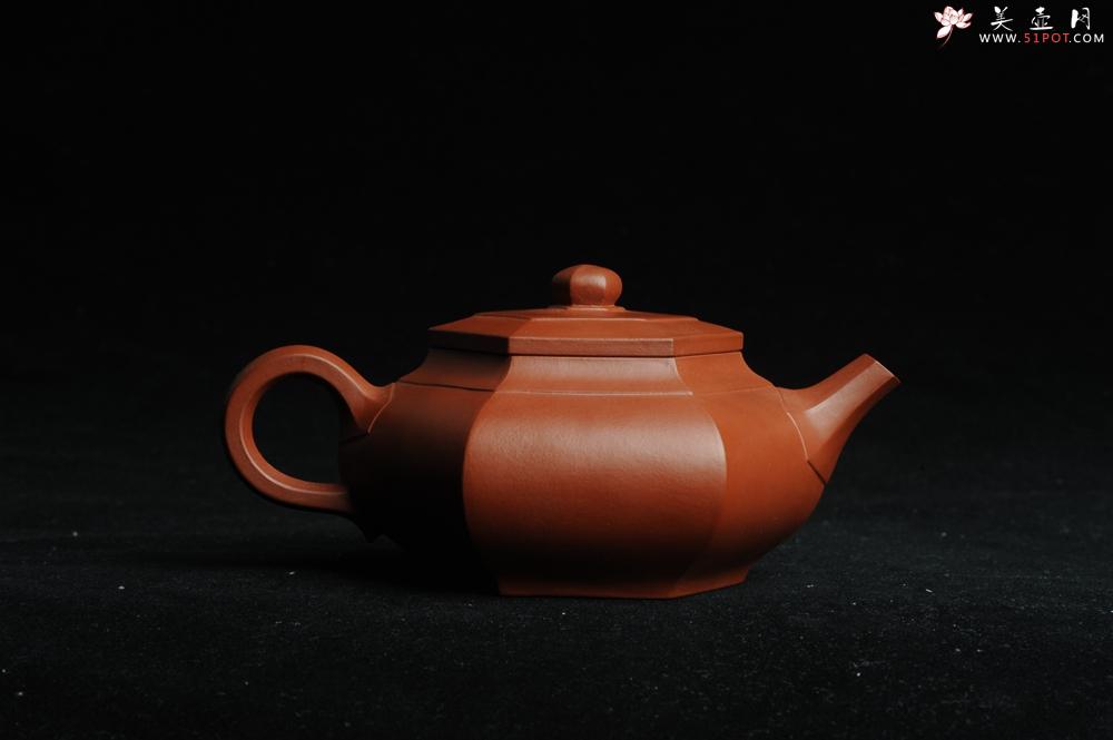 紫砂壶图片：用心之作 优质朱泥全手工大彬六方 工料超好 - 美壶网