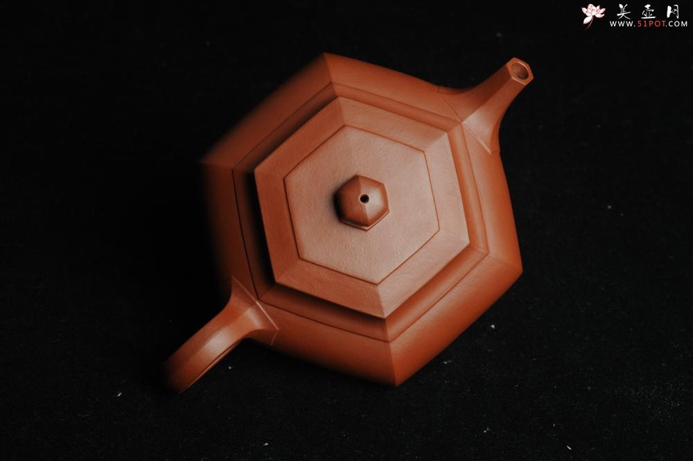 紫砂壶图片：用心之作 优质朱泥全手工大彬六方 工料超好 - 美壶网
