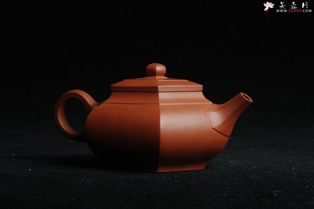 紫砂壶图片：用心之作 优质朱泥全手工大彬六方 工料超好 - 美壶网