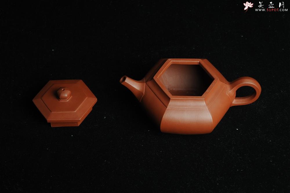 紫砂壶图片：用心之作 优质朱泥全手工大彬六方 工料超好 - 美壶网