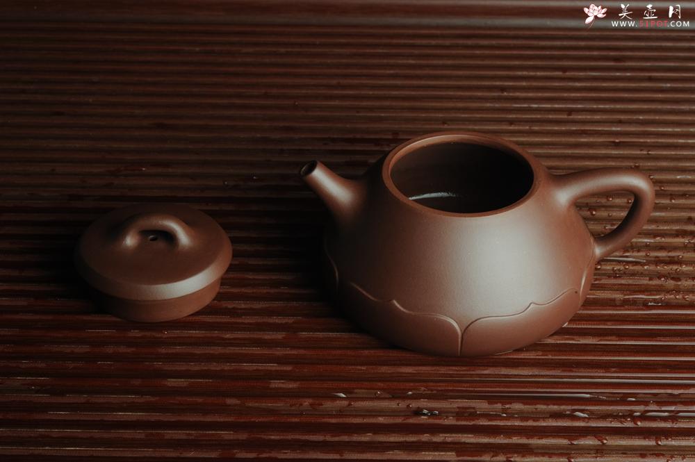 紫砂壶图片：美壶特惠 精致莲花石瓢 茶人醉爱 - 美壶网