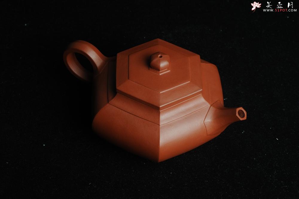 紫砂壶图片：用心之作 优质朱泥全手工大彬六方 工料超好 - 美壶网