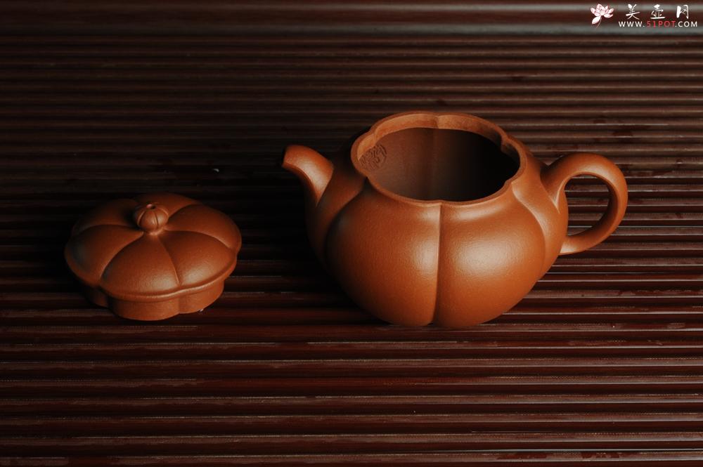 紫砂壶图片：美壶特惠 优质朱泥筋囊器漠上花开 做工精致 仅此一只 - 美壶网