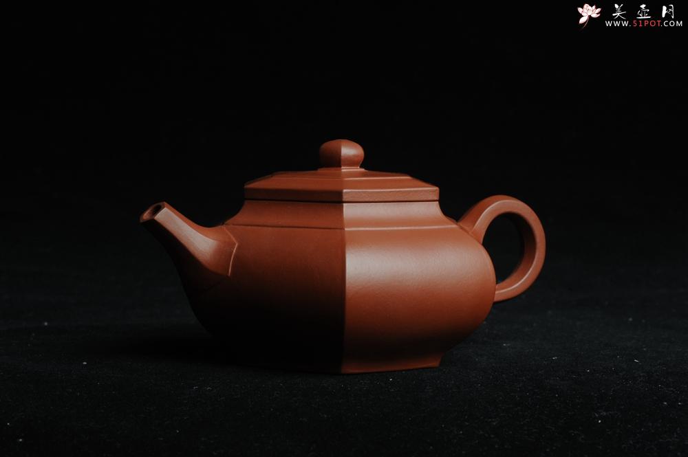 紫砂壶图片：用心之作 优质朱泥全手工大彬六方 工料超好 - 美壶网