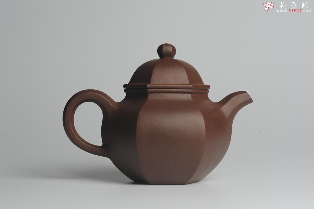 紫砂壶图片：大气端庄 线条流畅 全手工精品六方掇球 - 美壶网