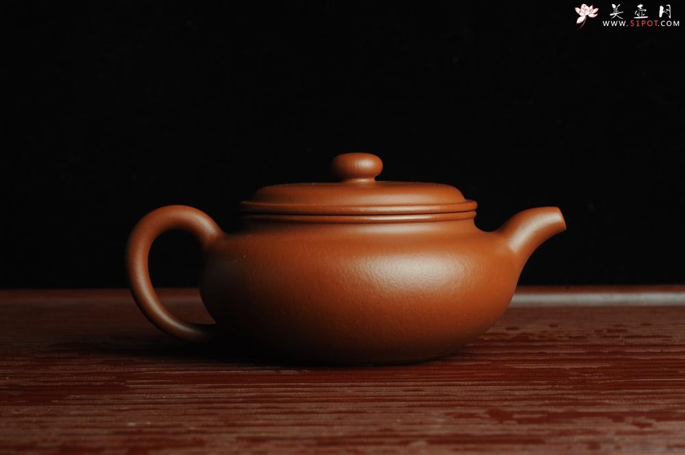 紫砂壶图片：正宗小煤窑朱泥 全手工仿古 气韵流畅 - 美壶网