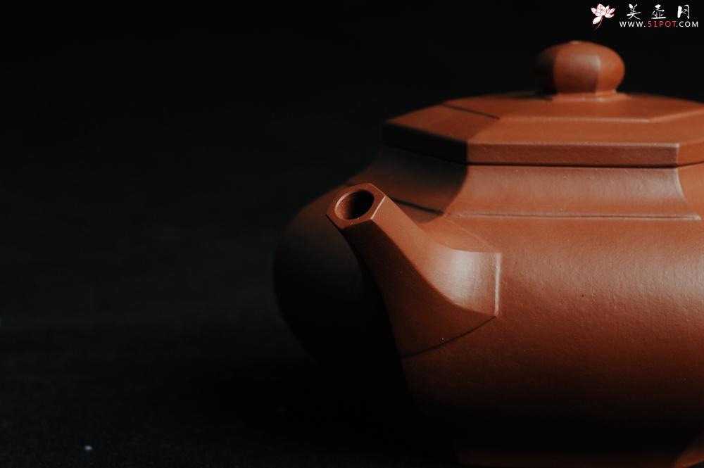 紫砂壶图片：用心之作 优质朱泥全手工大彬六方 工料超好 - 美壶网