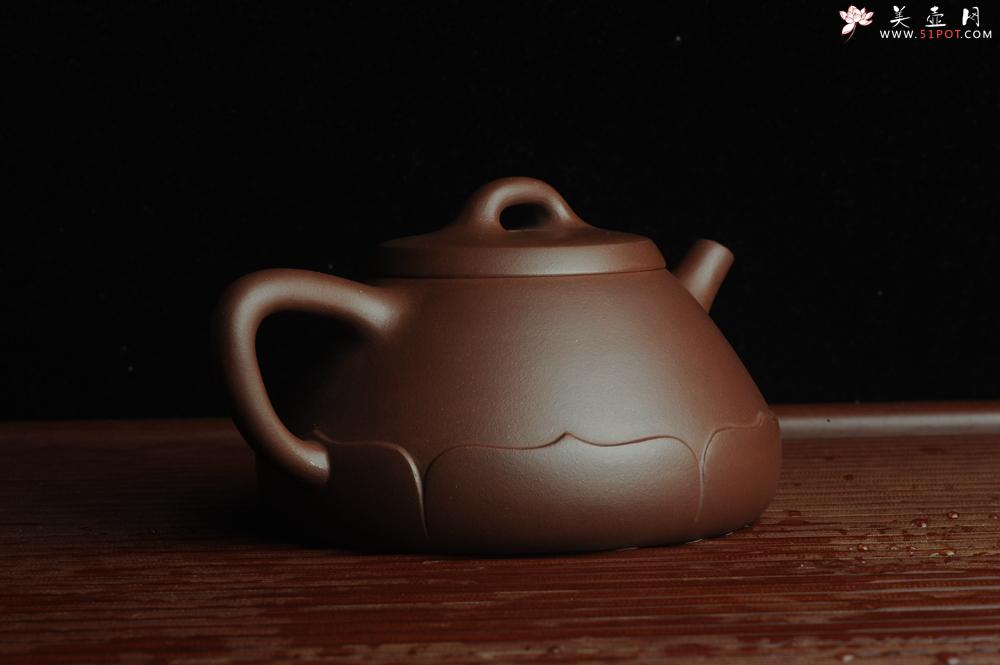 紫砂壶图片：美壶特惠 精致莲花石瓢 茶人醉爱 - 美壶网