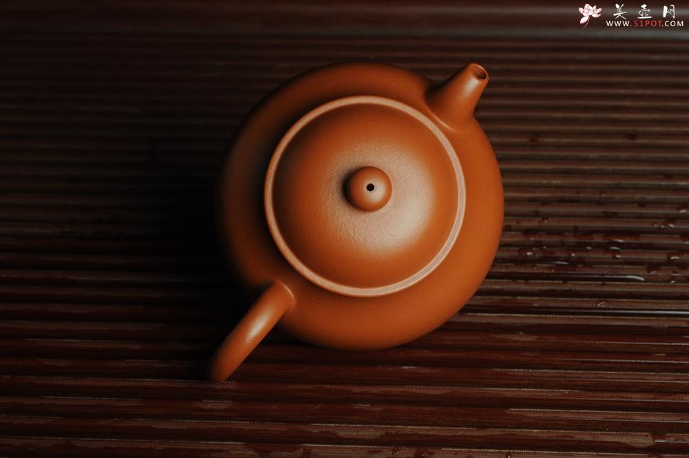 紫砂壶图片：优质赵庄朱泥 全手工潘壶 端庄秀雅 - 美壶网