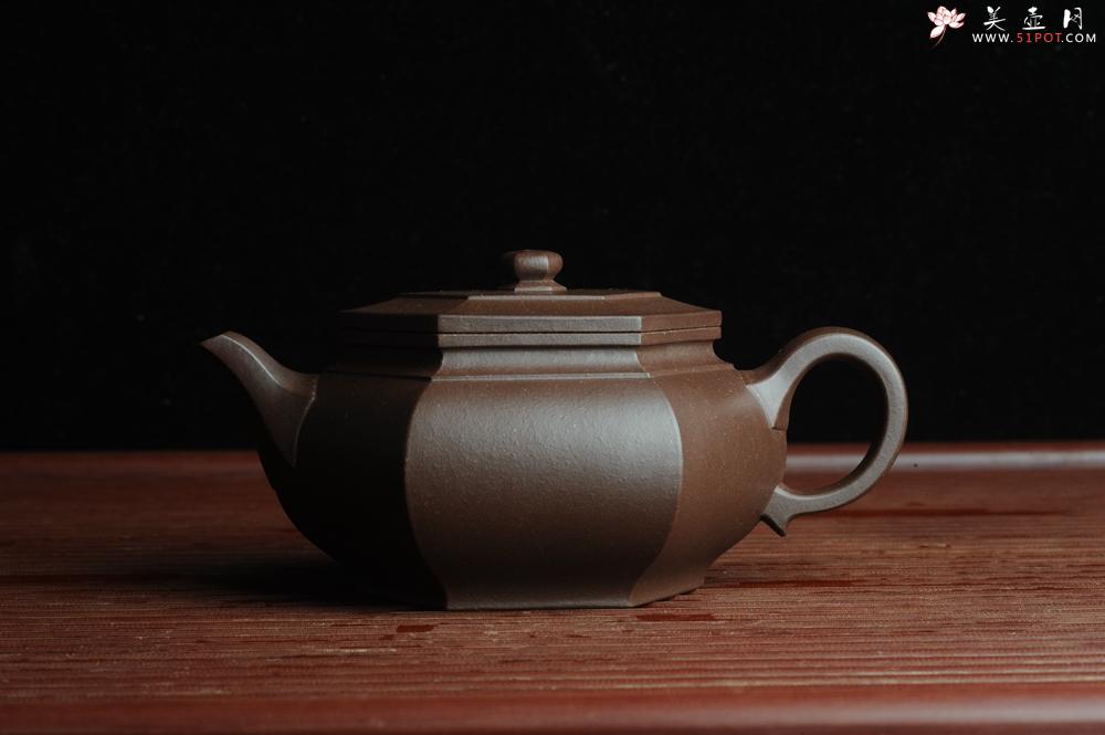 紫砂壶图片：美壶回馈壶友特惠 老紫泥精致全手工大彬六方 - 美壶网