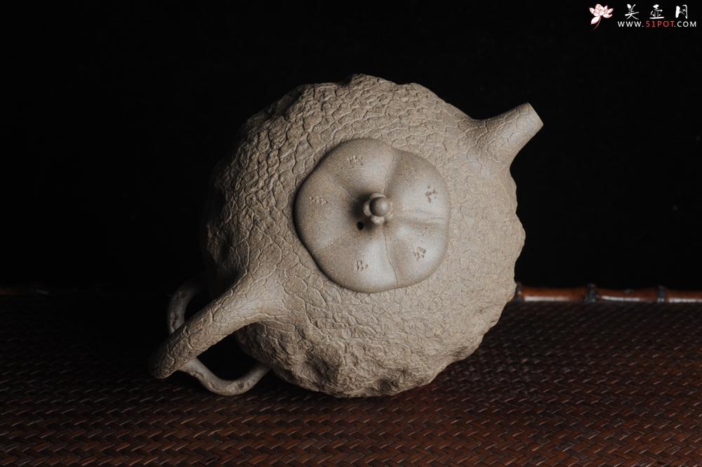 紫砂壶图片：美壶特惠 精品老青段全手工供春 龚春 异形盖 难度大 肌理丰富 - 美壶网