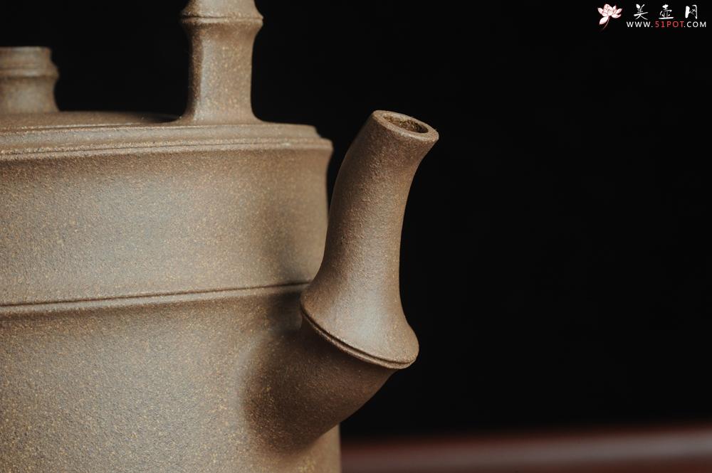 紫砂壶图片：美壶特惠 特好老段泥 精工竹段提梁 挺拔秀雅 - 美壶网