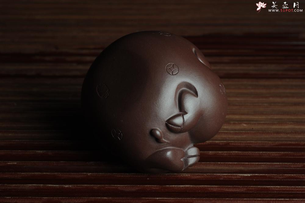 紫砂壶图片：美宠特惠 一团和气猪 神态细腻 做工灰常精致 手工茶宠 - 美壶网