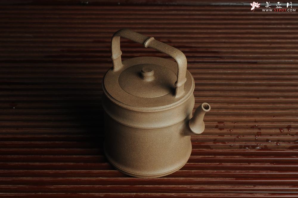 紫砂壶图片：美壶特惠 特好老段泥 精工竹段提梁 挺拔秀雅 - 美壶网